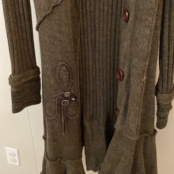 Brown sweater jacket - Picture 3 of 6